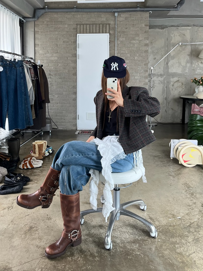 LOVE PULL韓國直郵㊣女裝新品休閑熱賣人氣25秋冬夾克羊毛LOVE PULL夾克