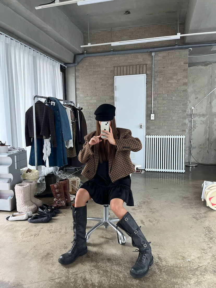 LOVE PULL韓國直郵㊣女裝新品休閑熱賣人氣25秋冬夾克羊毛LOVE PULL夾克