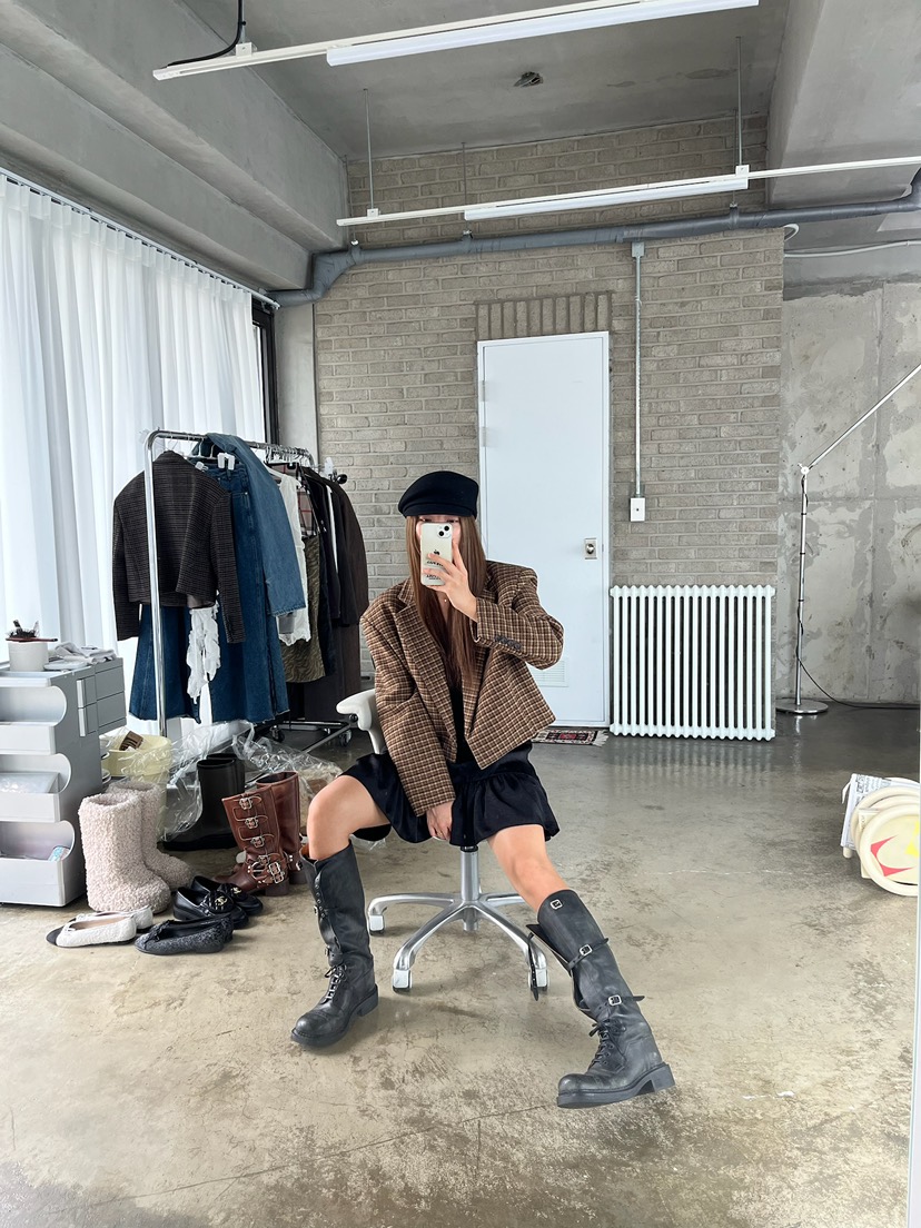 LOVE PULL韓國直郵㊣女裝新品休閑熱賣人氣25秋冬夾克羊毛LOVE PULL夾克