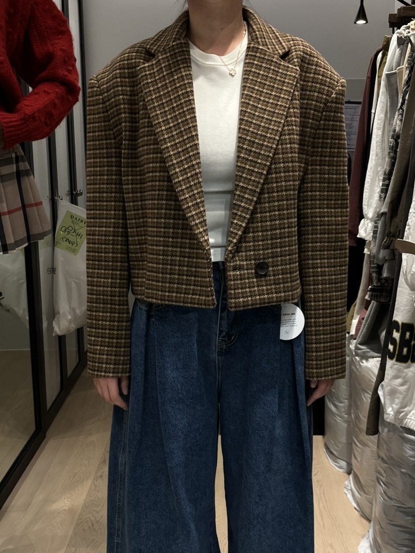 LOVE PULL韓國直郵㊣女裝新品休閑熱賣人氣25秋冬夾克羊毛LOVE PULL夾克