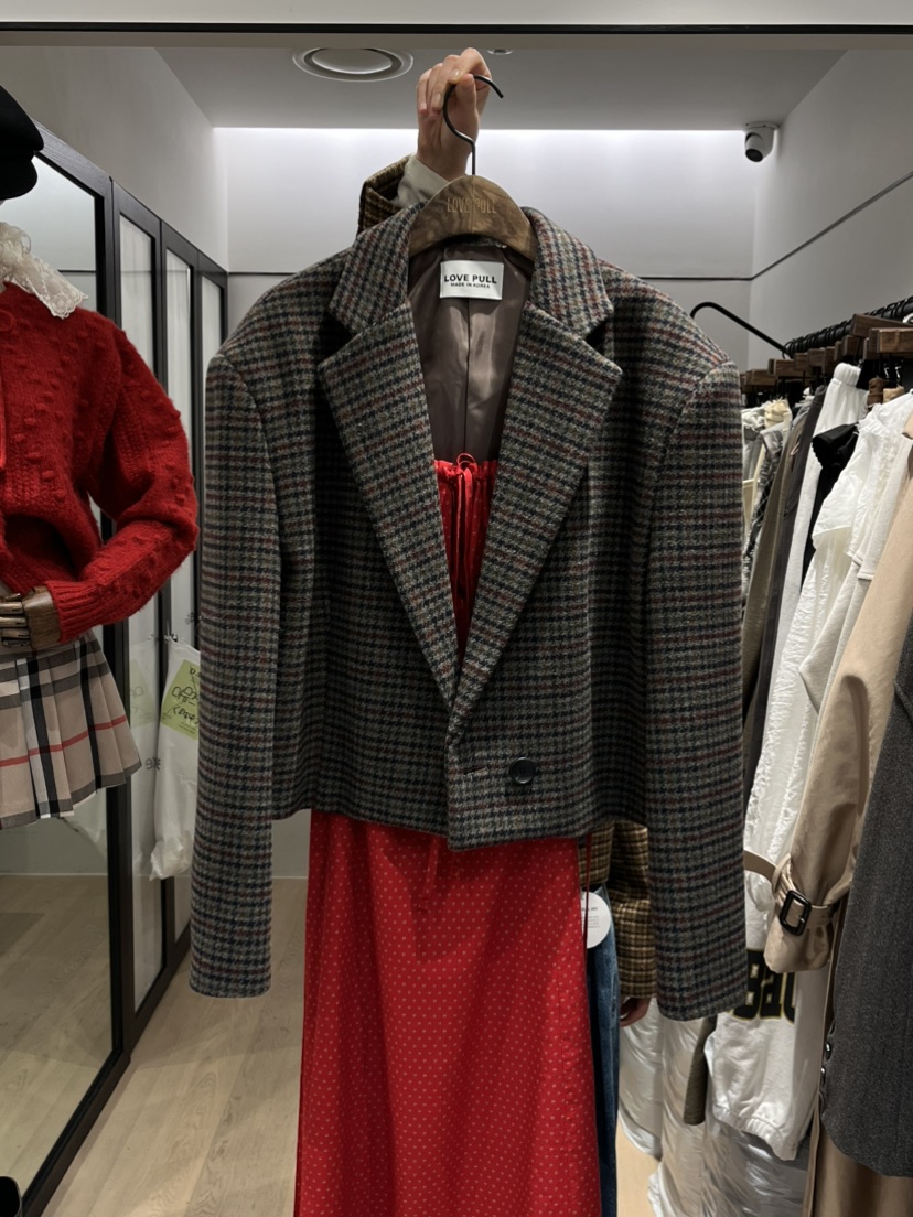 LOVE PULL韓國直郵㊣女裝新品休閑熱賣人氣25秋冬夾克羊毛LOVE PULL夾克圖色2