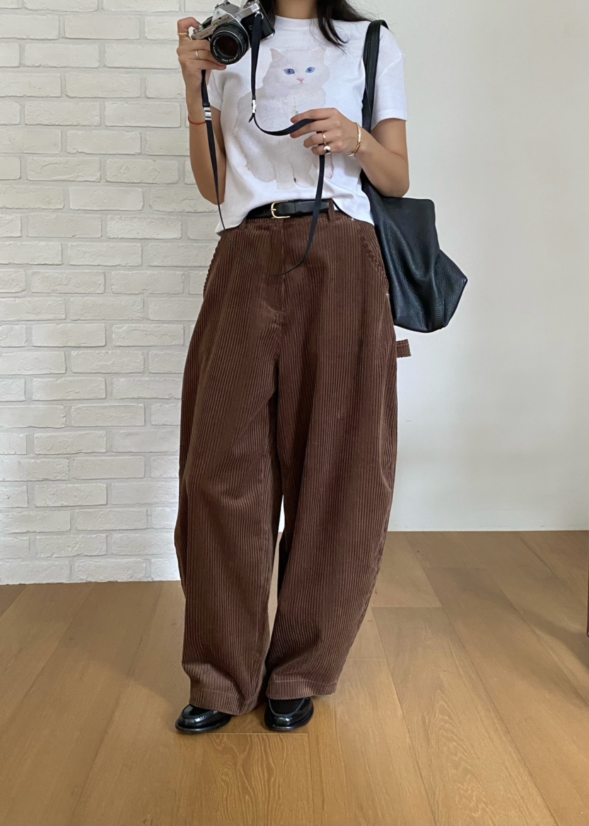 OUPPT韓國直郵㊣女裝新款真品熱賣時尚休閑25秋冬人氣休閑褲OUPPT休閑褲