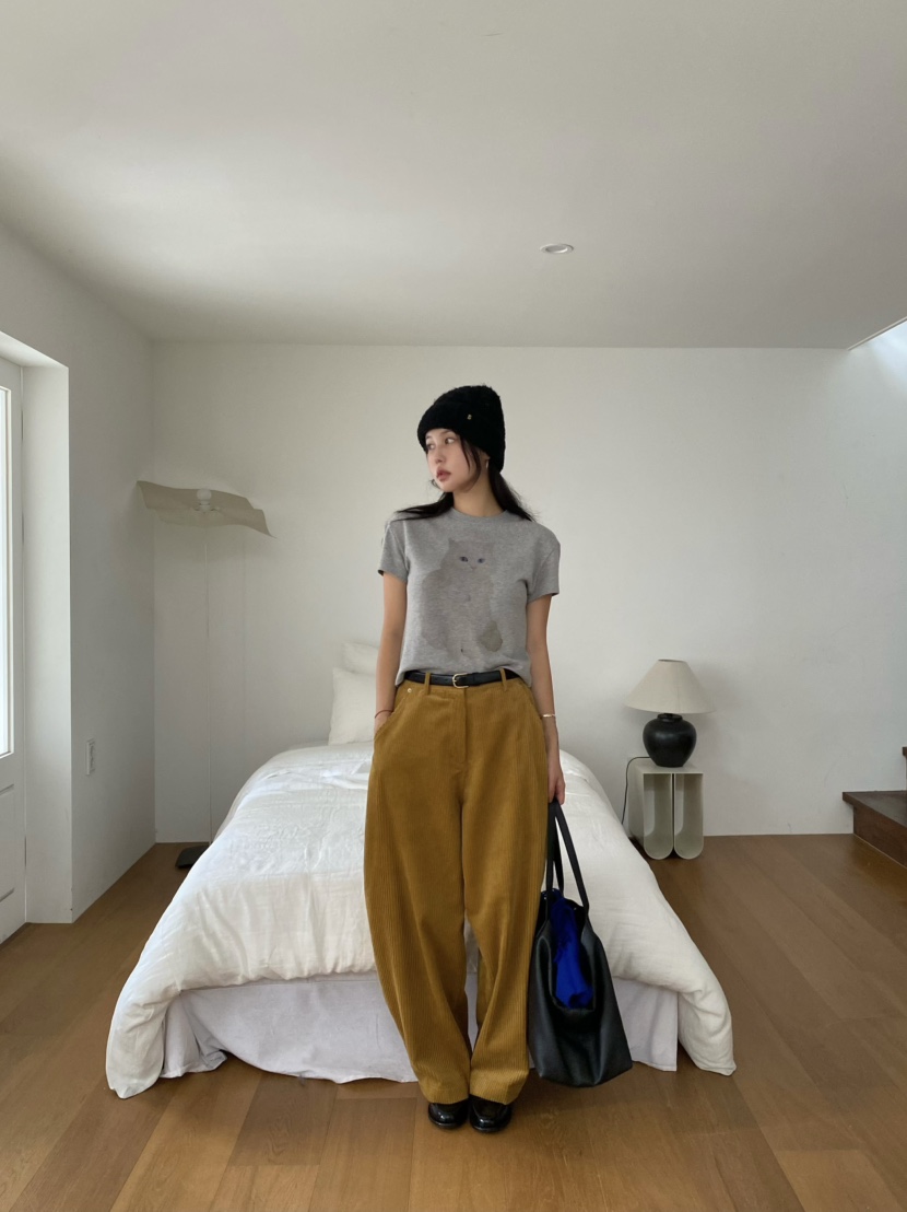 OUPPT韓國直郵㊣女裝新款真品熱賣時尚休閑25秋冬人氣休閑褲OUPPT休閑褲