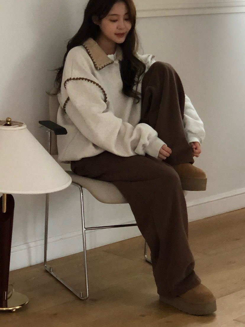 ONDO-P韓國代購㊣女士新品人氣休閑時尚職業真品休閑褲加絨ONDO-P休閑褲