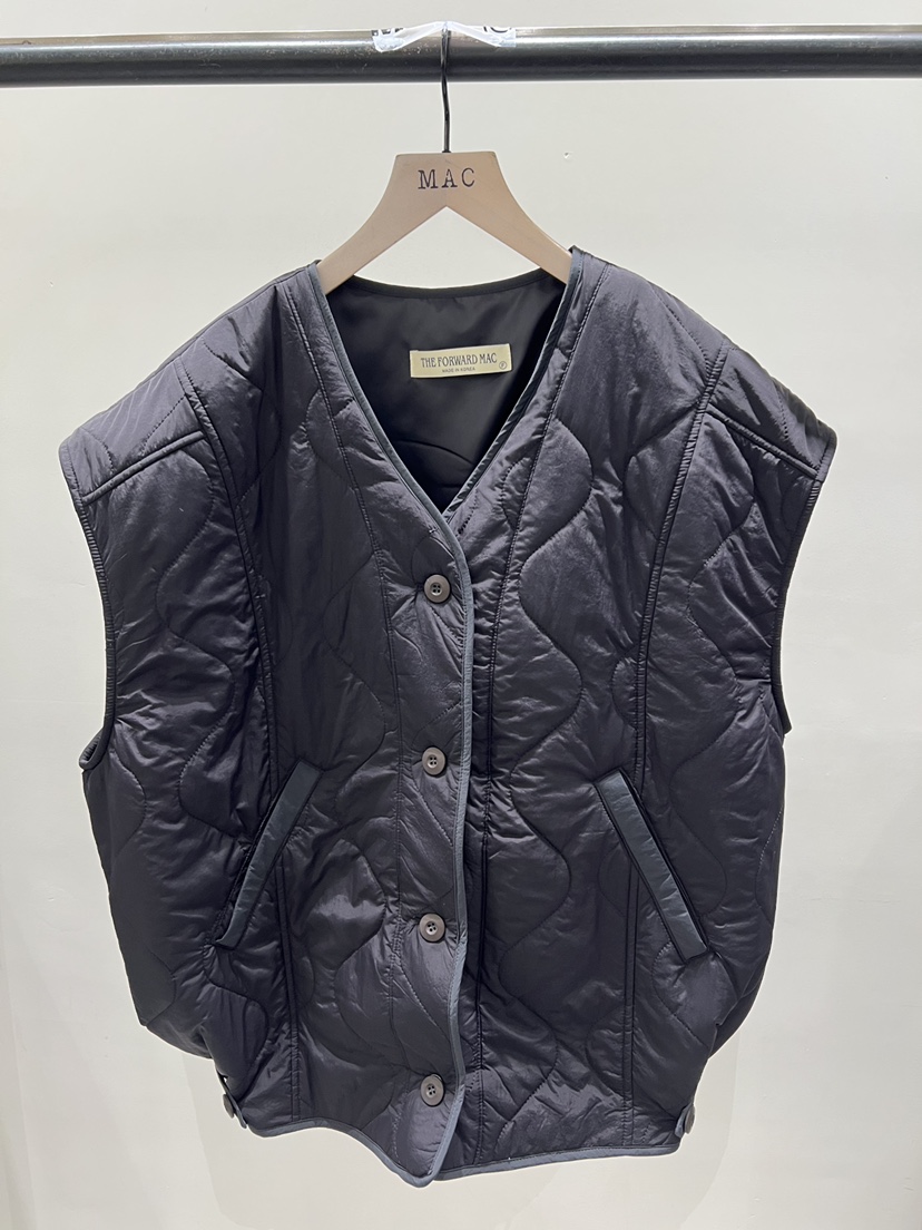 MAC東大門㊣實拍女士新品25秋冬時尚人氣職業推薦休閑馬甲絎縫THE FORWARD MAC馬甲圖色2