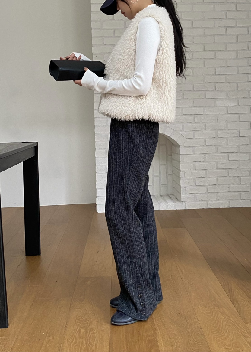 OUPPT東大門㊣實拍女士新款25秋冬職業時尚推薦人氣休閑褲紐扣OUPPT休閑褲