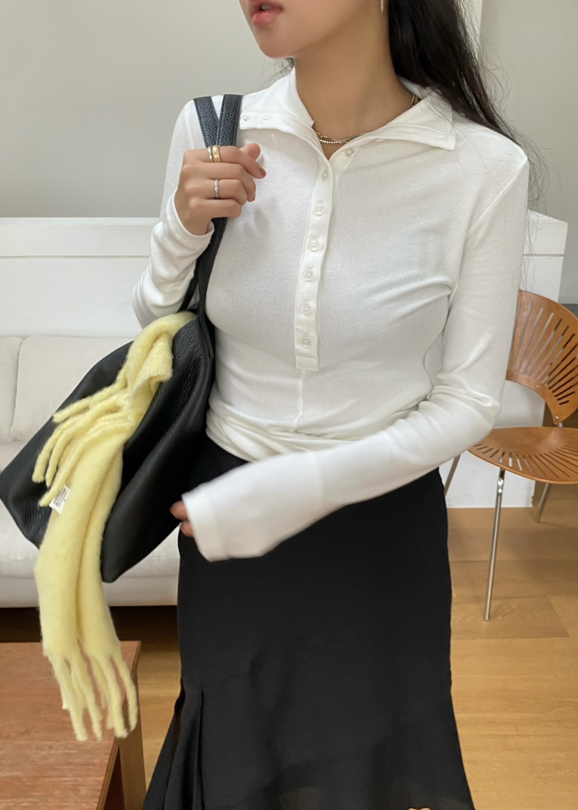 OUPPT韓國代購㊣女士新品職業推薦休閑熱賣真品人氣長袖T恤OUPPT長袖T恤