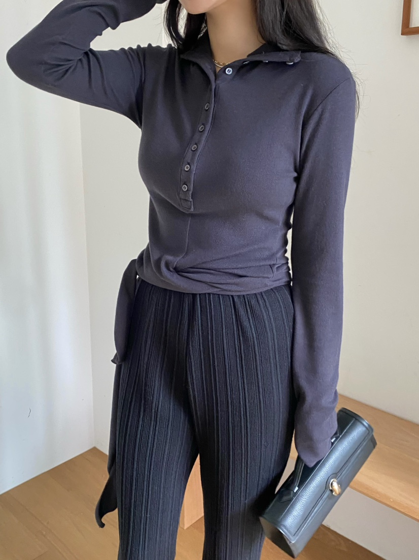 OUPPT韓國代購㊣女士新品職業推薦休閑熱賣真品人氣長袖T恤OUPPT長袖T恤