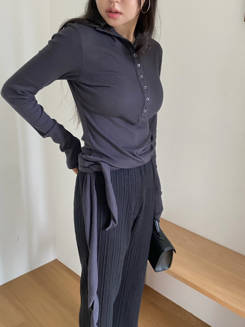 OUPPT韓國代購㊣女士新品職業推薦休閑熱賣真品人氣長袖T恤OUPPT長袖T恤