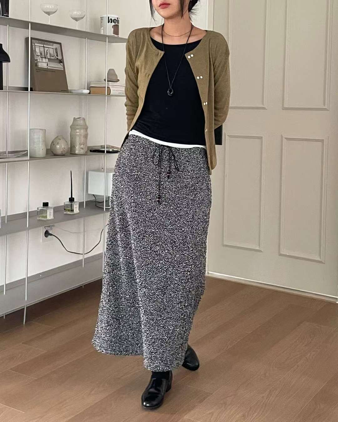 TREEAN-트리안-T東大門㊣代購女裝新品休閑時尚真品25秋冬長裙TREEAN長裙