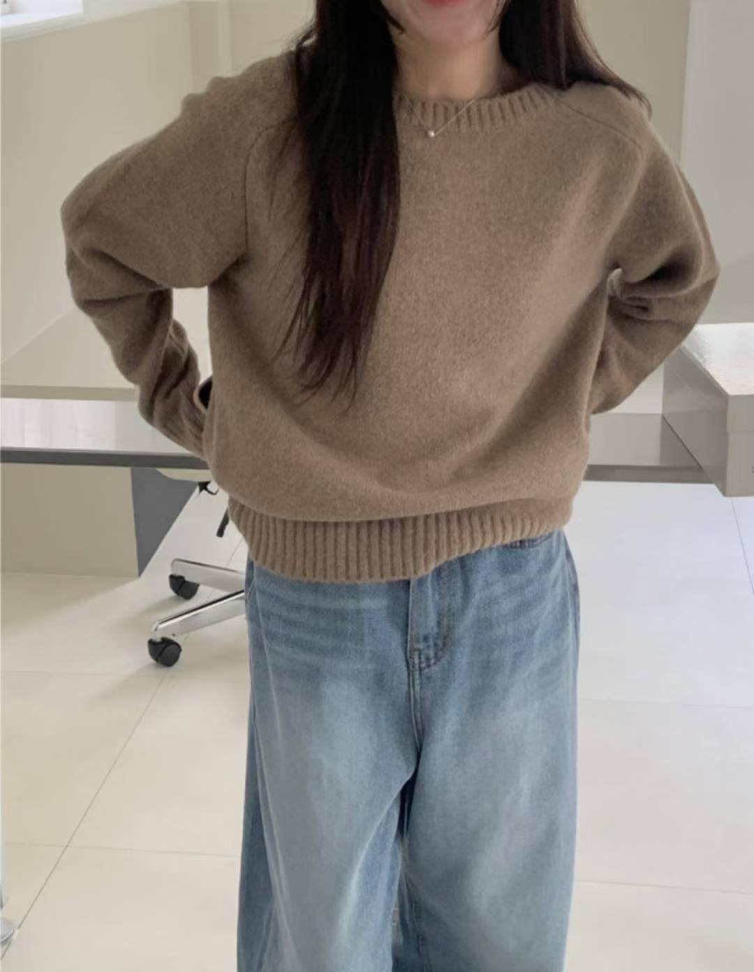 TREEAN-트리안-T東大門㊣直郵女士新品25秋冬休閑針織衫羊駝TREEAN針織衫圖色6