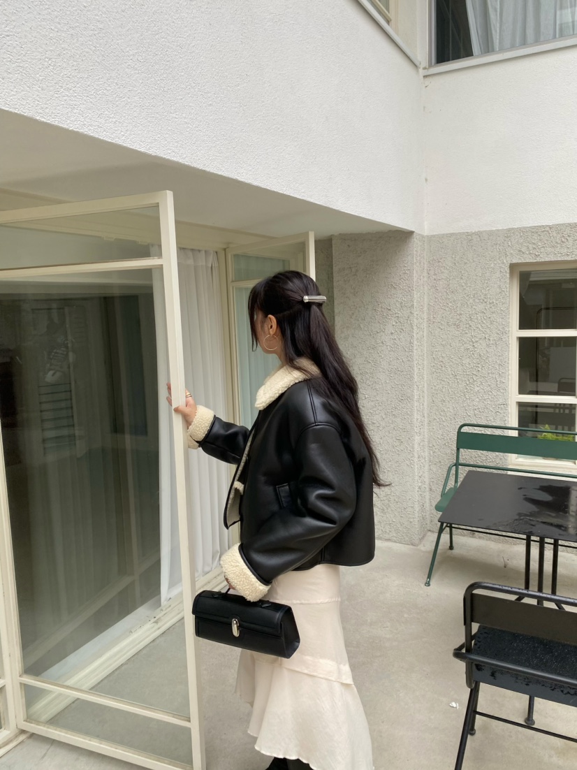 OUPPT東大門㊣實拍女士新款25秋冬時尚熱賣休閑推薦職業皮衣OUPPT皮衣