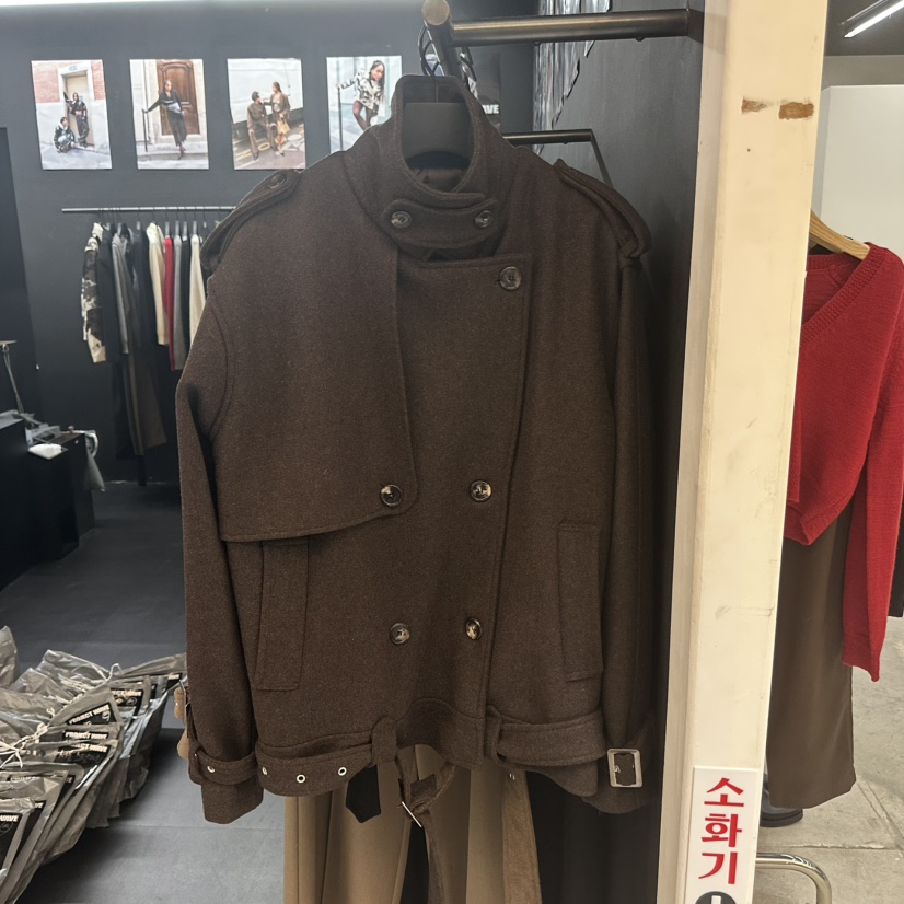 PROJECT WAVE-P東大門㊣代購女裝新品休閑25秋冬短款大衣PROJECT WAVE短款大衣圖色3