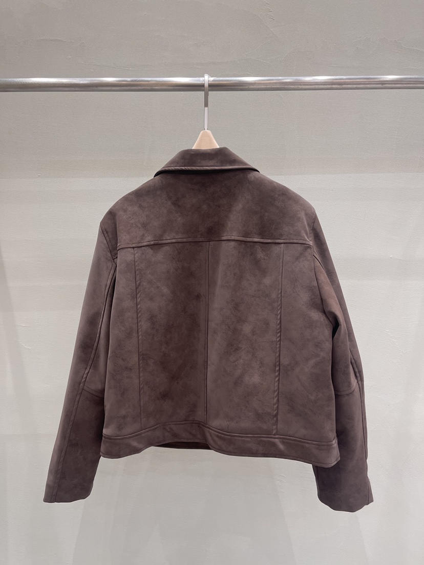 THE MUI韓國代購㊣女裝新品休閑人氣推薦25秋冬夾克絨面革THE MUI夾克