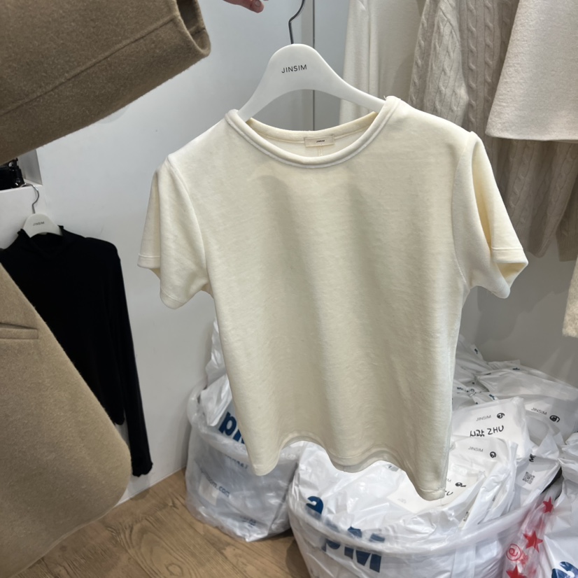 JINSIM韓國直郵㊣女士新品職業休閑推薦真品人氣時尚熱賣T恤JINSIMT恤圖色2