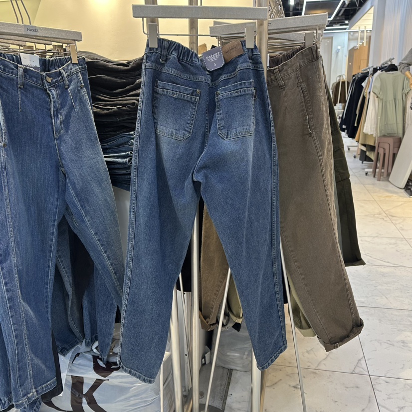 POCKET-Q東大門㊣代購女士新品職業人氣25秋冬真品休閑牛仔褲POCKET-Q牛仔褲