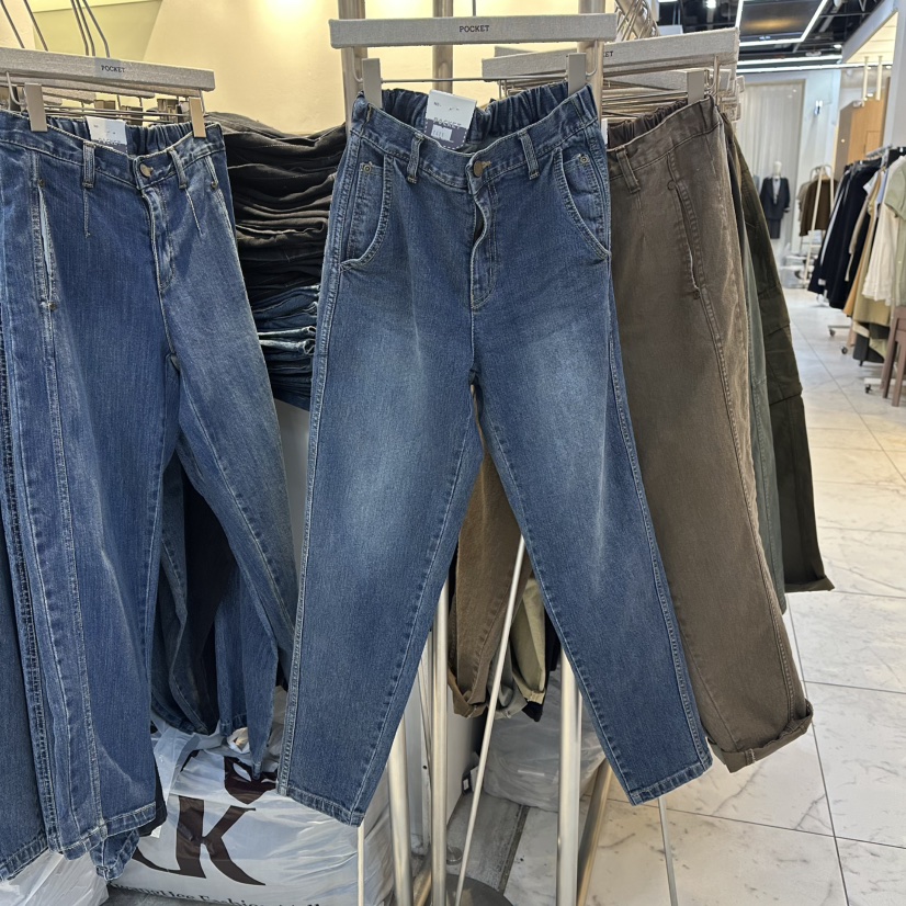 POCKET-Q東大門㊣代購女士新品職業人氣25秋冬真品休閑牛仔褲POCKET-Q牛仔褲