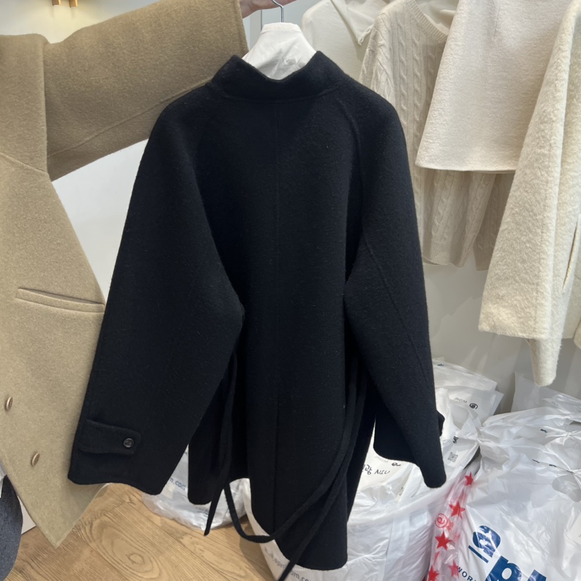 JINSIM東大門㊣代購女裝新品人氣時尚25秋冬中長款大衣含腰帶JINSIM中長款大衣