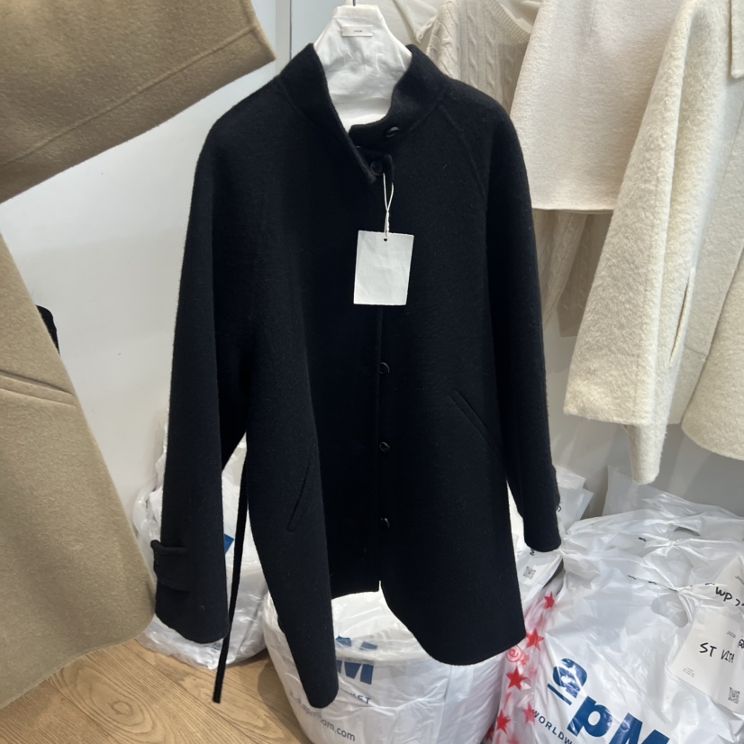 JINSIM東大門㊣代購女裝新品人氣時尚25秋冬中長款大衣含腰帶JINSIM中長款大衣圖色2