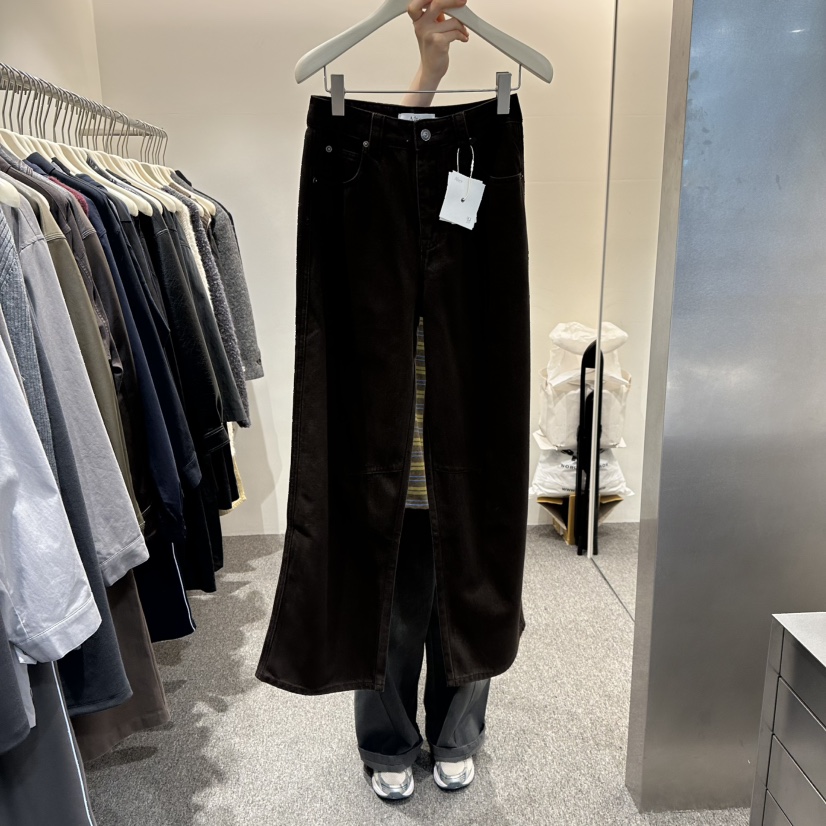 ALTER東大門㊣代購女士新品時尚職業25秋冬熱賣休閑褲水洗棉Alter休閑褲圖色2深棕色
