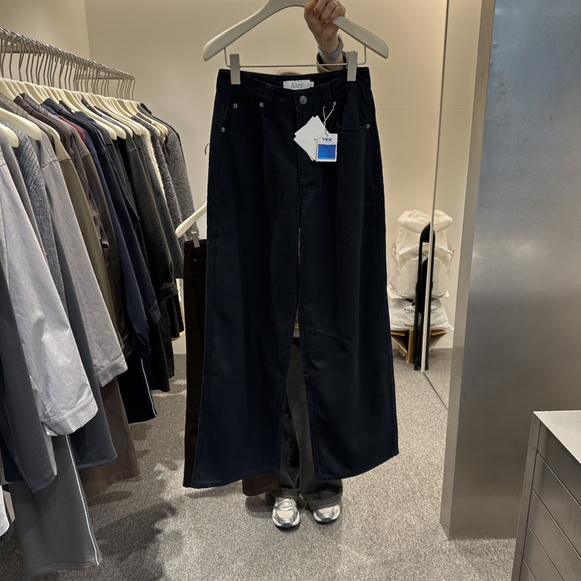 ALTER東大門㊣代購女士新品時尚職業25秋冬熱賣休閑褲水洗棉Alter休閑褲圖色3深藍色