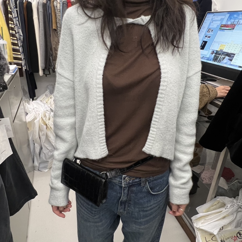 BREATHE韓國直郵㊣女裝新款休閑真品人氣熱賣時尚針織衫羊駝BREATHE針織衫圖色4