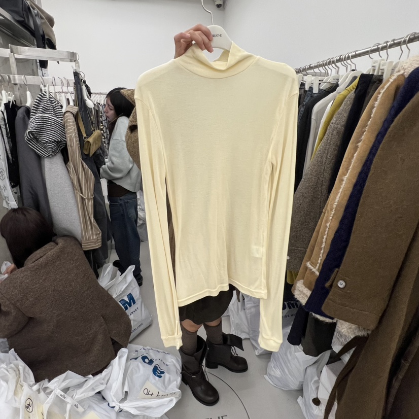 BREATHE東大門㊣實拍女士新品時尚職業真品推薦25秋冬長袖T恤BREATHE長袖T恤圖色3
