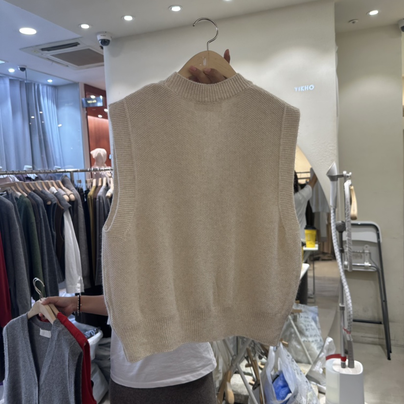 YIKHO STYLE韓國代購㊣女士新品職業休閑熱賣推薦25秋冬馬甲YIKHO STYLE馬甲