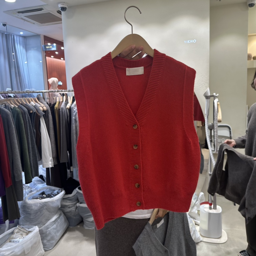 YIKHO STYLE韓國代購㊣女士新品職業休閑熱賣推薦25秋冬馬甲YIKHO STYLE馬甲圖色3