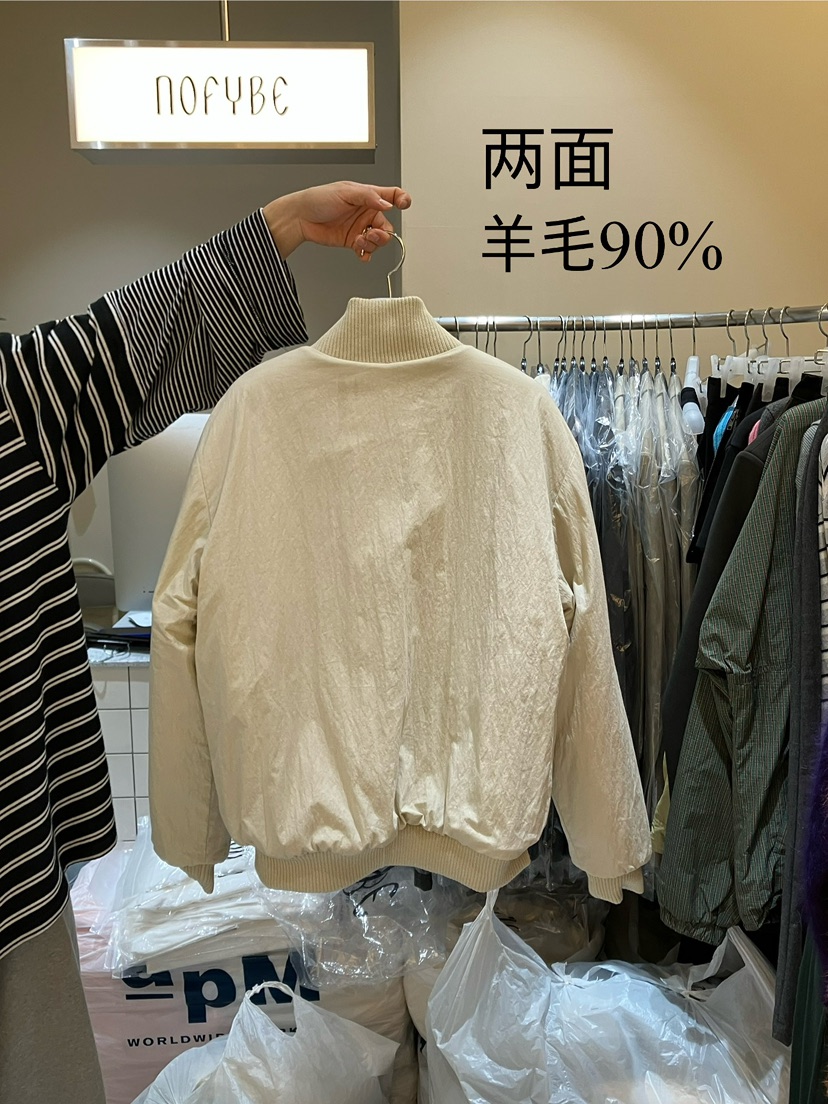 NOFYBE東大門㊣直郵女士新款推薦時尚人氣夾克美利奴羊毛雙面NOFYBE夾克
