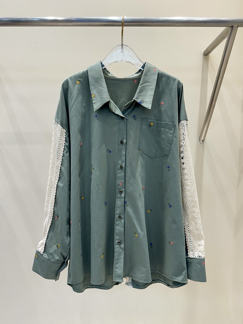81 MARKET-L東大門㊣實拍女士新款真品25秋冬襯衫蕾絲衫刺繡81 MARKET-L襯衫/蕾絲衫圖色3