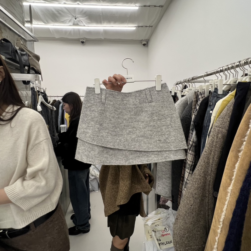BREATHE東大門㊣直郵女士新品25秋冬真品休閑熱賣短裙不含腰帶BREATHE短裙圖色1