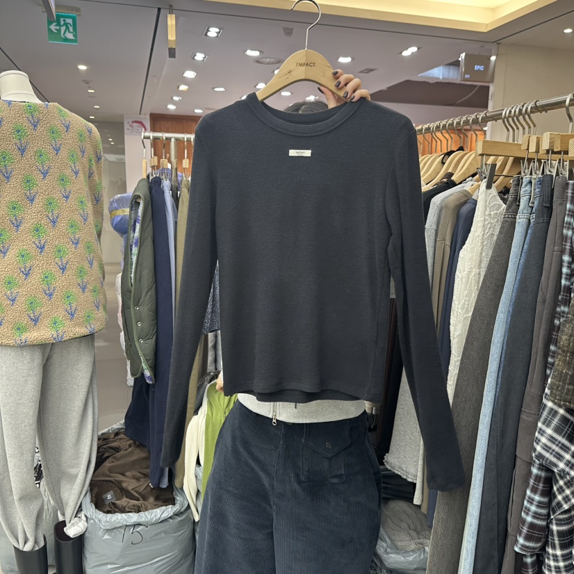 I MFACT東大門㊣代購女士新品推薦25秋冬時尚長袖T恤安哥拉I MFACT長袖T恤圖色3