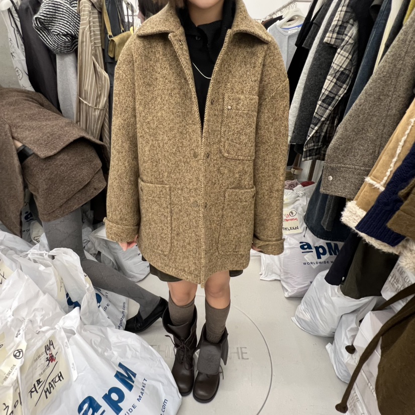 BREATHE東大門㊣直郵女士新品25秋冬休閑人氣真品中長款大衣BREATHE中長款大衣圖色2