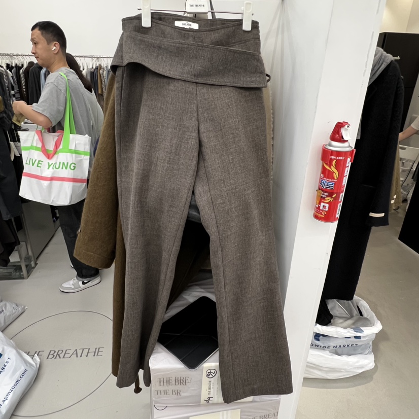BREATHE韓國代購㊣女裝新品人氣時尚25秋冬推薦休閑褲含腰帶BREATHE休閑褲圖色2