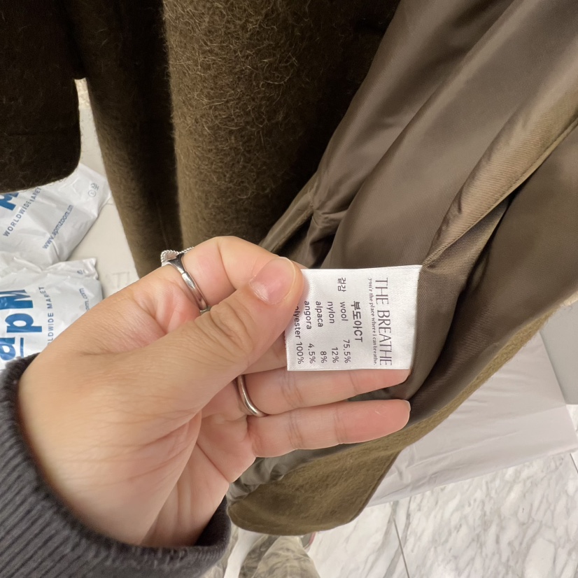 BREATHE東大門㊣直郵女裝新品推薦時尚真品中長款大衣含腰帶BREATHE中長款大衣
