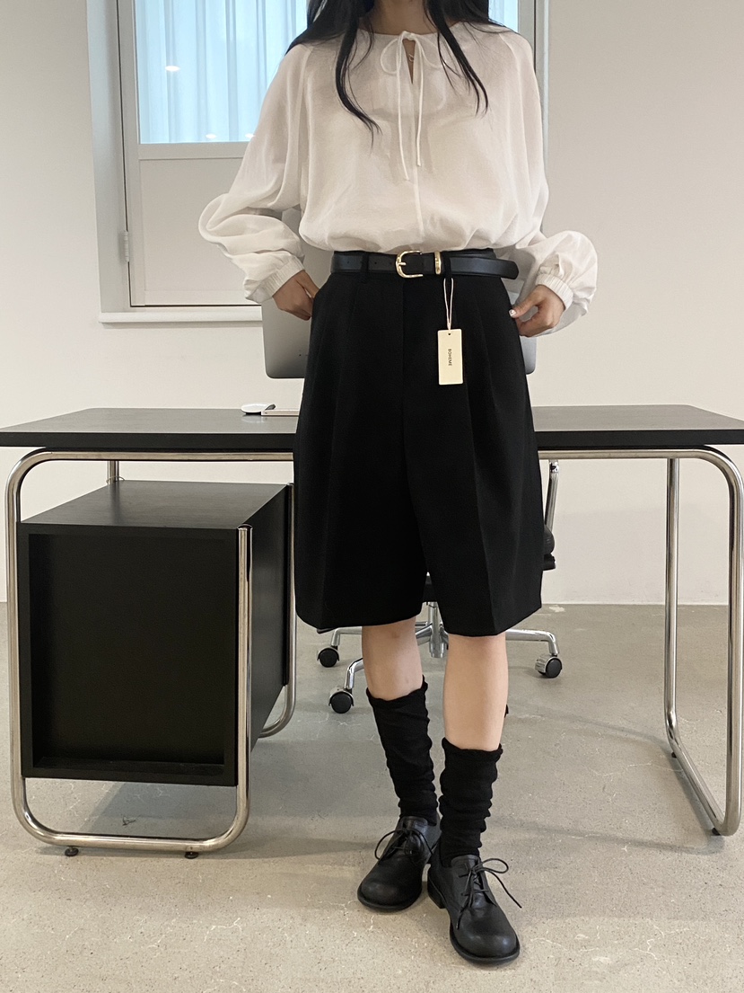 BOHEME韓國代購㊣女裝新款職業時尚熱賣25秋冬人氣短褲羊毛BOHEME短褲