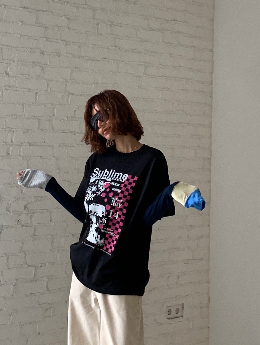 PARIS MATCH東大門㊣直郵女裝新款推薦熱賣休閑25秋冬時尚T恤PARIS MATCHT恤圖色3