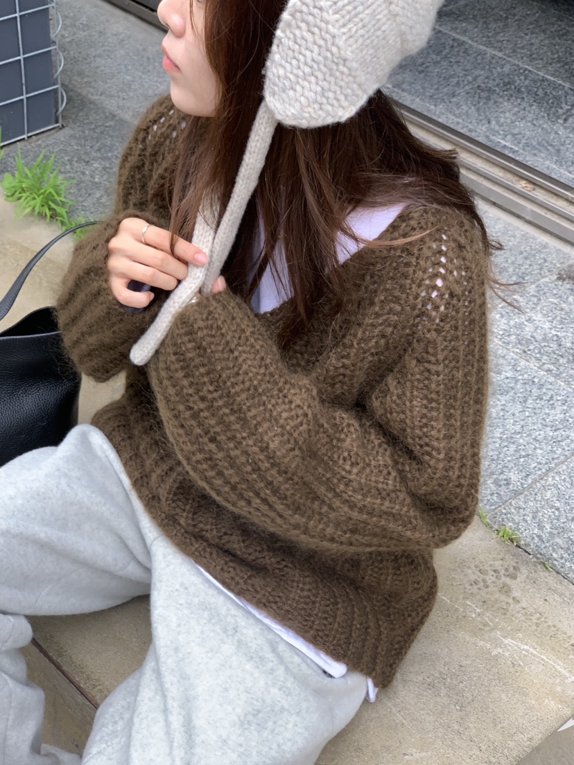 BAKING POWDER韓國直郵㊣女裝新款職業推薦真品針織衫羊駝BAKING POWDER針織衫
