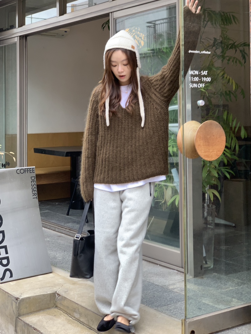 BAKING POWDER韓國直郵㊣女裝新款職業推薦真品針織衫羊駝BAKING POWDER針織衫