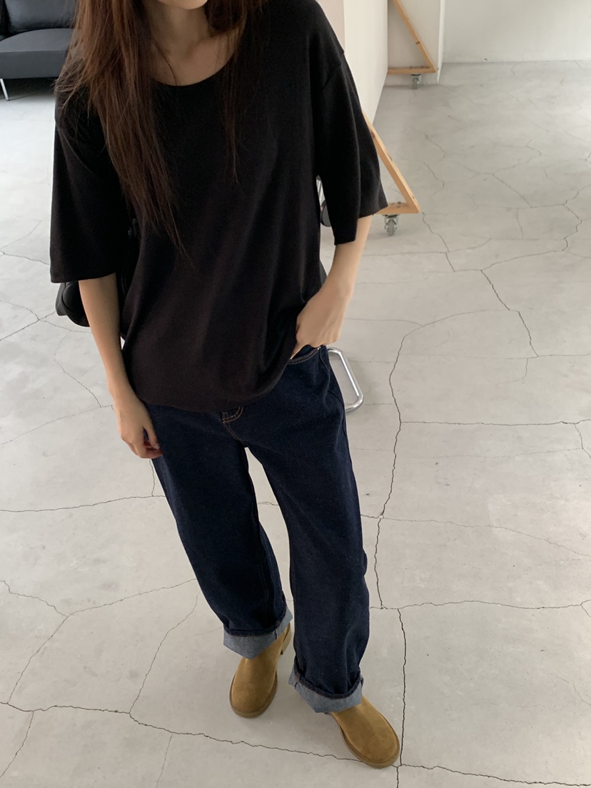 LOGARDEN東大門㊣直郵女士新款真品時尚休閑推薦T恤安哥拉羊毛LO GARDENT恤圖色3