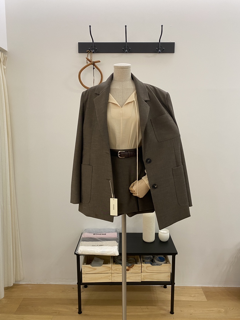 BOHEME韓國直郵㊣女裝新品25秋冬時尚人氣休閑職業熱賣夾克BOHEME夾克