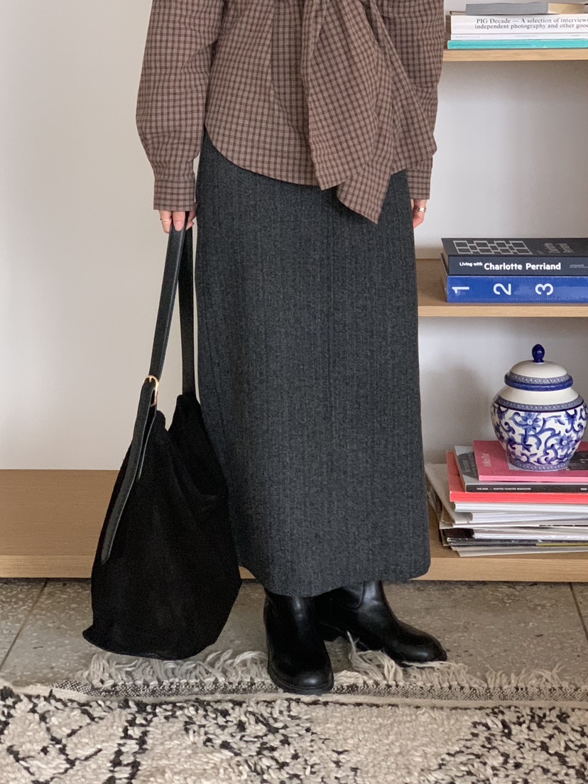 BAKING POWDER東大門㊣代購女裝新款真品職業休閑25秋冬長裙棉BAKING POWDER長裙