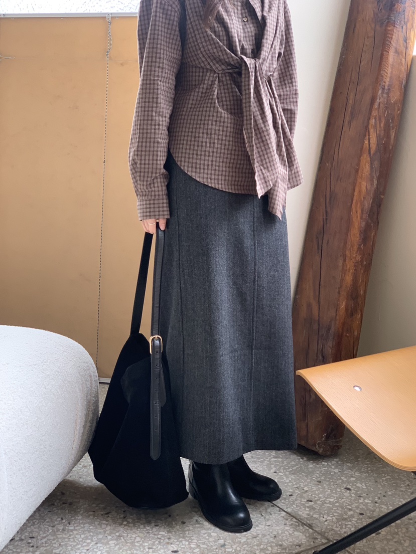 BAKING POWDER東大門㊣代購女裝新款真品職業休閑25秋冬長裙棉BAKING POWDER長裙