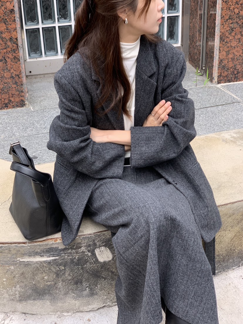 BAKING POWDER東大門㊣代購女裝新品時尚休閑夾克含腰帶棉BAKING POWDER夾克