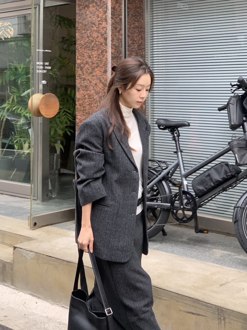BAKING POWDER東大門㊣代購女裝新品時尚休閑夾克含腰帶棉BAKING POWDER夾克