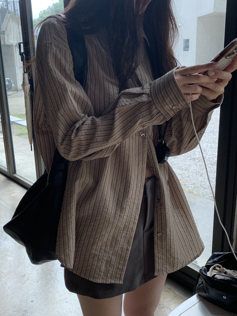 LOGARDEN韓國直郵㊣女士新品職業熱賣時尚休閑25秋冬襯衫蕾絲衫LO GARDEN襯衫/蕾絲衫