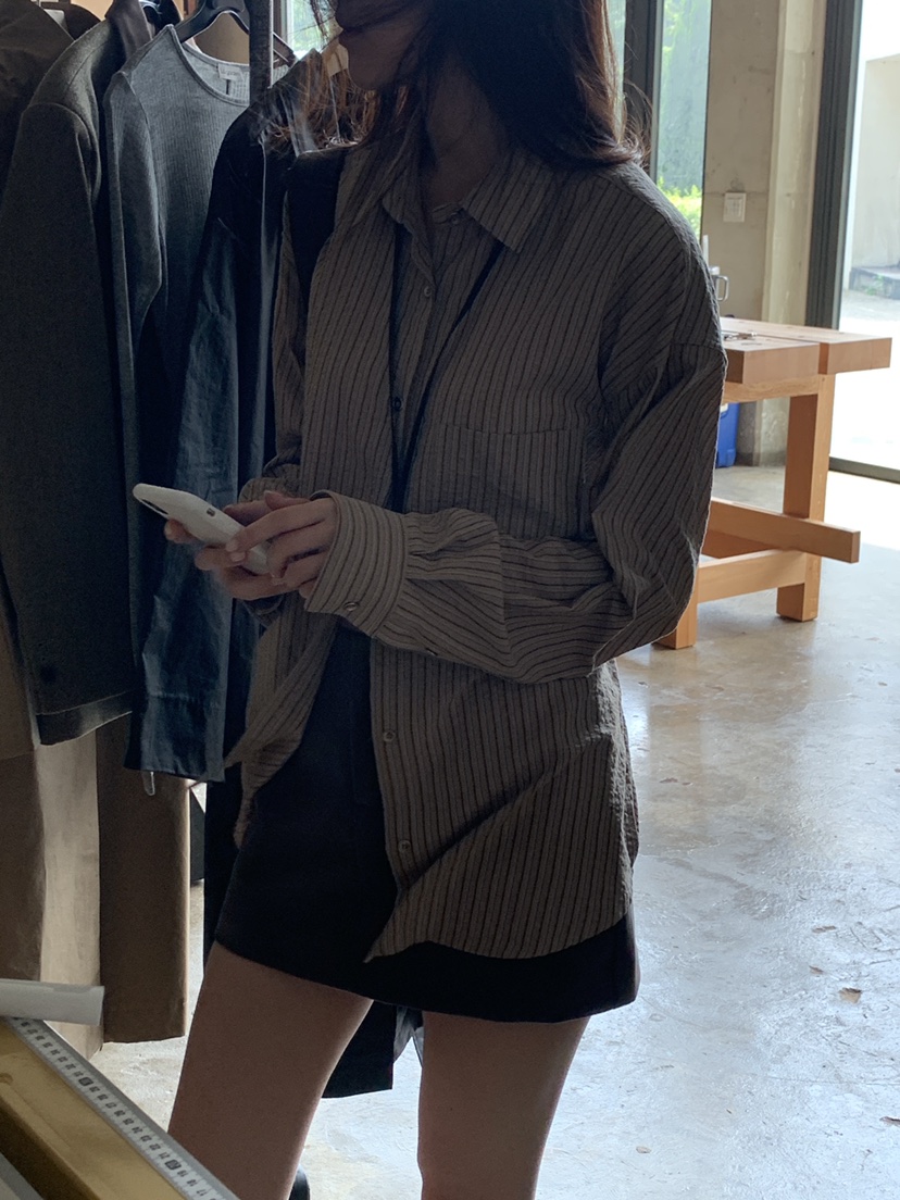 LOGARDEN韓國直郵㊣女士新品職業熱賣時尚休閑25秋冬襯衫蕾絲衫LO GARDEN襯衫/蕾絲衫