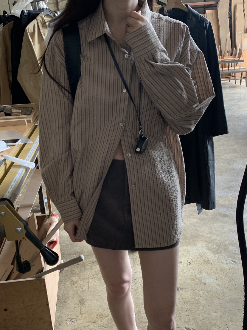 LOGARDEN韓國直郵㊣女士新品職業熱賣時尚休閑25秋冬襯衫蕾絲衫LO GARDEN襯衫/蕾絲衫圖色2