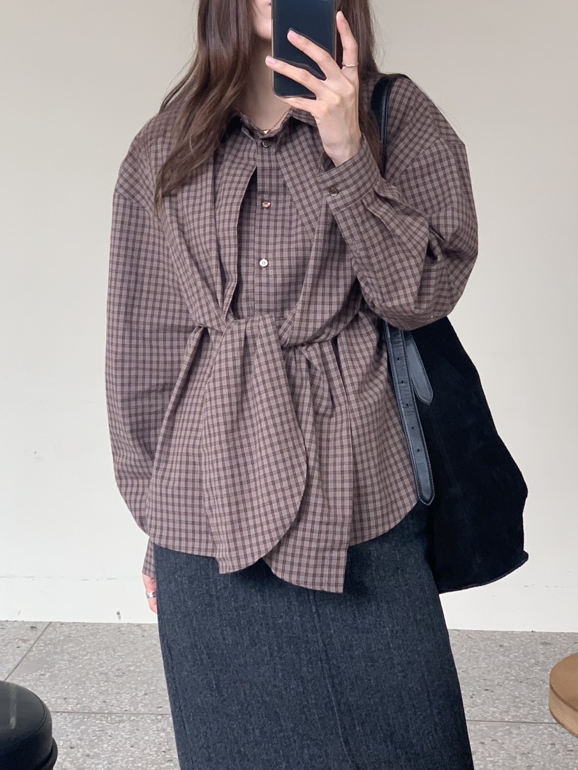 BAKING POWDER東大門㊣代購女裝新品25秋冬人氣襯衫蕾絲衫BAKING POWDER襯衫/蕾絲衫